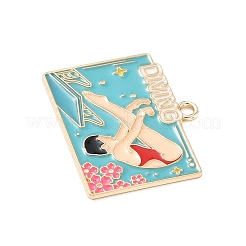 Pendentifs en alliage émaillé pour le sport&nbsp;LS-ENAM-I074-01G-08