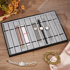 10 rechteckiges PU-Leder-Ausstellungstablett für Uhrenarmbänder&nbsp;ODIS-NB0001-38A