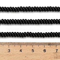 Natürliche schwarze Onyxperlenstränge&nbsp;X-G-L635-A01-4x2mm-01