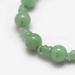 Naturale avventurina verde 3 buche fili guru perline&nbsp;G-K149-18