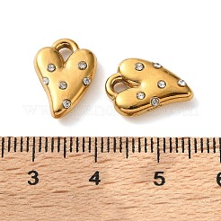 Colgantes de rhinestone de acero inoxidable 304&nbsp;RB-L002-01G