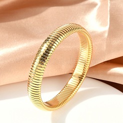 Bracelet chaîne serpent plate en acier inoxydable 304&nbsp;BJEW-B076-01G