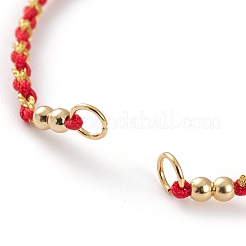 Fabrication de bracelet en cordon tressé en nylon réglable&nbsp;AJEW-JB00891-02