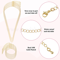 20-teiliges Set aus Armbändern und Halsketten aus Messingkabelkette für Damen&nbsp;SJEW-BM0001-03