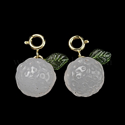 Décorations pendentif en agate blanche naturelle&nbsp;G-R489-25G