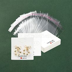 30 Stück quadratische Ohrring-Displaykarten aus Papier&nbsp;EDIS-YW0001-06B