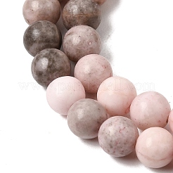 Chapelets de perles de jaspe zèbre rose naturel&nbsp;G-P231-01-6mm