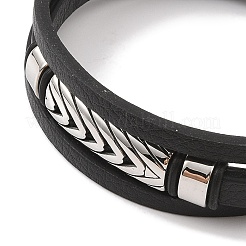 Mehrreihige Armbänder aus Mikrofaser-Leder&nbsp;BJEW-B096-28P