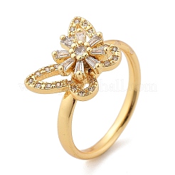 Drehbare Fingerringe für Damen&nbsp;RJEW-B115-01G-01