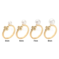 Messing Micro Pave klar Zirkonia Peg Bails Manschette Fingerring Einstellungen&nbsp;X-KK-S360-014-NF