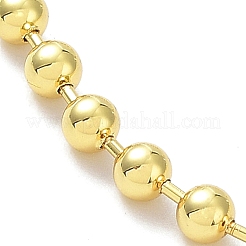 Beacelets coulissants à perles rondes en laiton plaqué de longue durée pour femmes et hommes&nbsp;BJEW-E089-01G-02