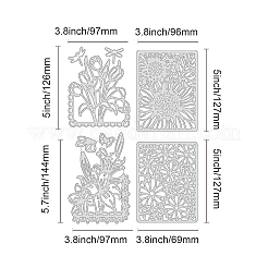4pcs 4 Stil Kohlenstoffstahl Stanzschablonen&nbsp;DIY-DM0001-62