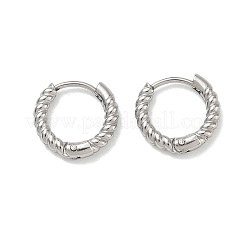 Pendientes de aro de acero inoxidable 304 para mujer&nbsp;EJEW-K336-01B-P