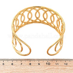 Manschettenarmreifen aus 304 Edelstahl im europäischen und amerikanischen Stil für Frauen&nbsp;LS-BJEW-D306-03G
