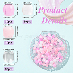 120 stücke 4 arten abs kunststoff imitation perle europäischen perlen&nbsp;FIND-SC0019-28B