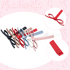6 Stück 6 Farben Kunstleder Bowknot Zubehör&nbsp;DIY-CL0001-64