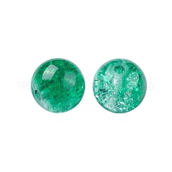 5 couleur peinte à la bombe et cuite au four perles de verre craquelées&nbsp;CCG-X0010-08-8mm
