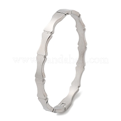 Bambusgelenk 304 Edelstahl Armreifen für Frauen&nbsp;BJEW-Z092-01P