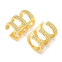 Messing Micro Pave Zirkonia Manschette Ohrringe&nbsp;EJEW-C104-150G