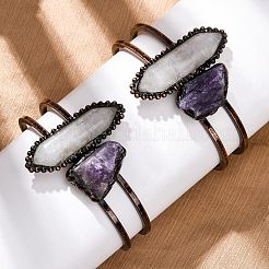 Armreifen mit natürlichen gemischten Edelstein- und Amethystperlen&nbsp;G-B150-05R