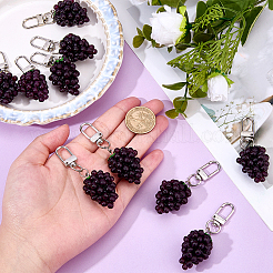10 pendentif décoratif en résine représentant un raisin&nbsp;KEYC-FH0001-82