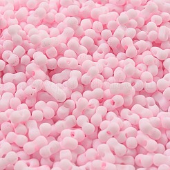 Cuentas de semillas de vidrio esmerilado opaco de color macarrón&nbsp;SEED-K009-12B-09