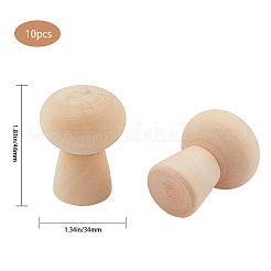 Jouets pour enfants champignons en bois&nbsp;WOOD-WH0108-58