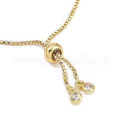 Gestellplattierung Messing Mikropflaster Zirkonia Silberarmbänder&nbsp;BJEW-P341-04G