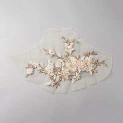 3D Blumenmuster Kunstseide Stickerei Ornament Zubehör&nbsp;DIY-WH0399-52B