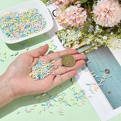 50 g de perles de verre torsadées peintes à la cuisson&nbsp;GLAA-SZ0002-06