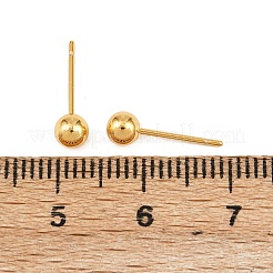 Runde Ohrstecker aus Messing&nbsp;EJEW-C171-01B-G