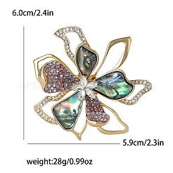 Legierung Rhinestone-Brosche&nbsp;PW-WG722E4-01