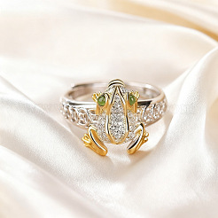 Messing mit Kristall-Strass-Fingerringen&nbsp;FS-WG7BD91-01