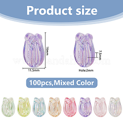 100 perlina di plastica acrilica ABS trasparente&nbsp;FIND-DC0007-88