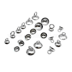 100 pz 5 stile 304 acciaio inossidabile perlina pendente cap bails&nbsp;STAS-CJ0001-151
