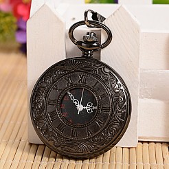 Öffnenden flach hängende Taschen-Uhr Runde Legierung&nbsp;LS-WACH-L024-16