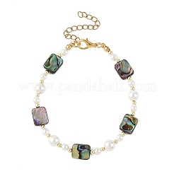 Armbänder aus Paua-Muschel und Muschelperlen für Damen&nbsp;BJEW-JB14218