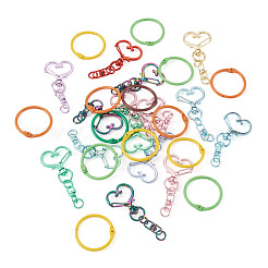 15 Stück sprühlackierte drehbare Karabinerhakenverschlüsse aus Legierung&nbsp;FIND-TA0010-58