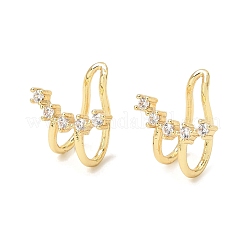 Orecchini da donna con polsino in ottone con micro pavé di zirconi cubici&nbsp;CU-CBAE7DF-33G