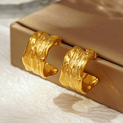 Französische Retro-Ohrstecker aus 304 Edelstahl in C-Form&nbsp;LS-VD7473