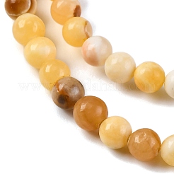 Natürliche gelbe Jade Perlen Stränge&nbsp;G-F591-17-6MM