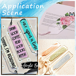 DIY-Lesezeichen-Sets mit transparenter Acryl- und Polyesterquasten-Dekoration&nbsp;DIY-SP0001-92E
