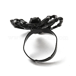 Verstellbarer Spinnenring aus Legierung für Halloween&nbsp;LS-RJEW-O048-01EB