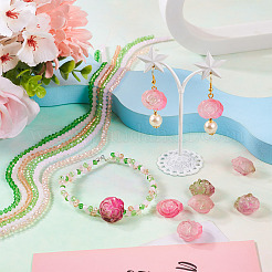 Kit de fabrication de bijoux en perles acryliques et en verre à faire soi-même&nbsp;DIY-TA0010-10