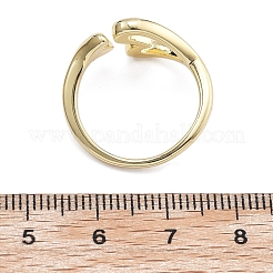 Gestellplattierte Messingmanschettenfingerringe für Frauen&nbsp;RJEW-M028-37G