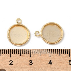 Supports plats cabochon Pendentif en laiton rondes&nbsp;KK-K414-14C-G