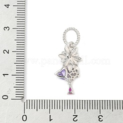 925 Sterlingsilber-Anhänger mit Pavé-Zirkonia und Emaille&nbsp;STER-G047-01D