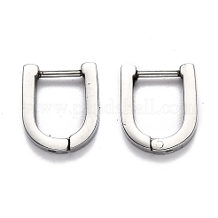 Pendientes de aro huggie de acero inoxidable 304 resistentes al deslustre&nbsp;STAS-J033-12A-P