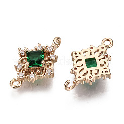 Connecteurs de liaisons en zircone cubique micro pavé en laiton&nbsp;X-KK-R111-014-A01