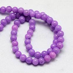 Cuentas mashan naturales redondos del jade hebras&nbsp;G-D263-8mm-XS24